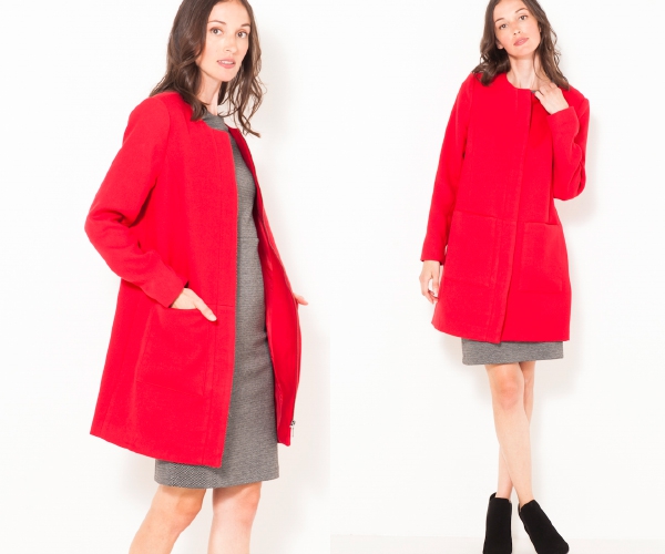 manteau camaieu rouge