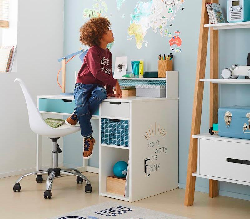 Bureau Enfant moderne en Bois avec tiroir et rangement